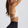 Super Sculpt nahtloser rückenfreier Sport-BH in Weiß Super Sculpt nahtloser rückenfreier Sport-BH in Weiß