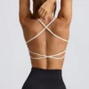 Super Sculpt nahtloser rückenfreier Sport-BH in Weiß Super Sculpt nahtloser rückenfreier Sport-BH in Weiß