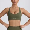 Super Sculpt nahtloser Sport-BH mit gekreuztem Rücken in Hellgrün Super Sculpt nahtloser Sport-BH mit gekreuztem Rücken in Hellgrün