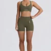 Super Sculpt nahtloser Sport-BH mit gekreuztem Rücken in Hellgrün Super Sculpt nahtloser Sport-BH mit gekreuztem Rücken in Hellgrün