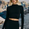 Super Sculpt nahtloses Oberteil in Schwarz Super Sculpt nahtloses Oberteil in Schwarz