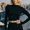 Super Sculpt nahtloses Oberteil in Schwarz Super Sculpt nahtloses Oberteil in Schwarz