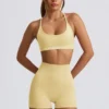 Super Sculpt Seamless Mini Shorts in Butter Yellow Super Sculpt Seamless Mini Shorts in Butter Yellow