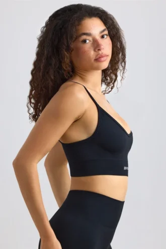 Super Sculpt Seamless Sport-BH mit U-Ausschnitt in Schwarz