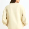 Sweatshirt mit Viertelreißverschluss in Bone Sweatshirt mit Viertelreißverschluss in Bone