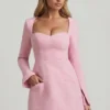 Tacita strukturiertes Minikleid mit Herzausschnitt in zartem Rosa Tacita strukturiertes Minikleid mit Herzausschnitt in zartem Rosa