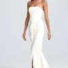 Tallullah Bandeau-Korsettkleid mit Rüschenbesatz in Elfenbein Tallullah Bandeau-Korsettkleid mit Rüschenbesatz in Elfenbein