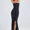 Tallullah Bandeau-Korsettkleid mit Rüschenbesatz in Schwarz Tallullah Bandeau-Korsettkleid mit Rüschenbesatz in Schwarz