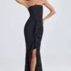 Tallullah Bandeau-Korsettkleid mit Rüschenbesatz in Schwarz Tallullah Bandeau-Korsettkleid mit Rüschenbesatz in Schwarz