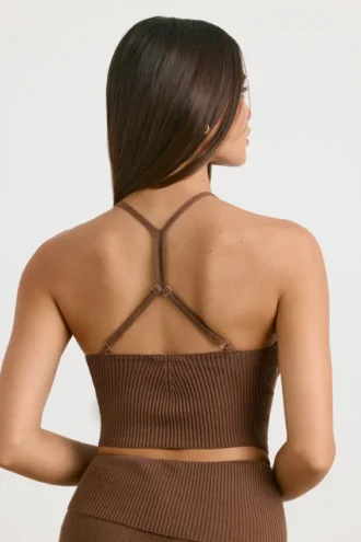 Tanktop aus grobem Strick in Coco