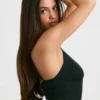 Tanktop aus grobem Strick in Schwarz Tanktop aus grobem Strick in Schwarz