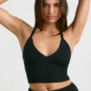 Tanktop aus grobem Strick in Schwarz Tanktop aus grobem Strick in Schwarz