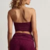 Tarni Bandeau-Crop-Top mit Metallverzierung in Beeren-Lila Tarni Bandeau-Crop-Top mit Metallverzierung in Beeren-Lila
