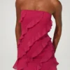 Tatiana Bandeau-Minikleid mit Rüschen in Fuchsia Tatiana Bandeau-Minikleid mit Rüschen in Fuchsia