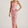 Tavira Maxikleid mit Rundhalsausschnitt und Rückenausschnitt in Rosa Tavira Maxikleid mit Rundhalsausschnitt und Rückenausschnitt in Rosa