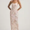 Tavira Maxikleid mit U-Ausschnitt und Rückenausschnitt, verziert, in Elfenbein Tavira Maxikleid mit U-Ausschnitt und Rückenausschnitt, verziert, in Elfenbein