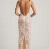 Tavira Maxikleid mit U-Ausschnitt und Rückenausschnitt, verziert, in Elfenbein Tavira Maxikleid mit U-Ausschnitt und Rückenausschnitt, verziert, in Elfenbein