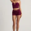 Teagan Shorts mit mittlerer Leibhöhe in Beeren-Lila Teagan Shorts mit mittlerer Leibhöhe in Beeren-Lila