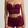 Teagan Shorts mit mittlerer Leibhöhe in Beeren-Lila Teagan Shorts mit mittlerer Leibhöhe in Beeren-Lila
