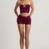 Teagan Shorts mit mittlerer Leibhöhe in Beeren-Lila Teagan Shorts mit mittlerer Leibhöhe in Beeren-Lila