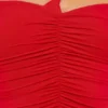 Tesia Slinky Jersey Rose Detail Asymmetrisches Oberteil in Scharlachrot Tesia Slinky Jersey Rose Detail Asymmetrisches Oberteil in Scharlachrot