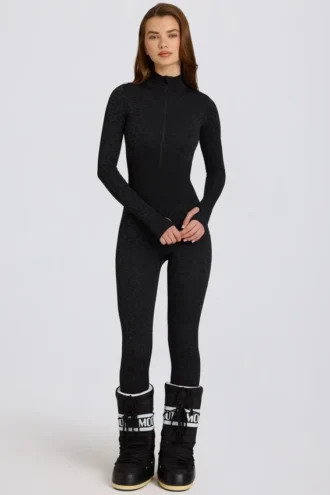 Thermo-Base-Layer-Jumpsuit in Schwarz mit Leopardenmuster Thermo-Base-Layer-Jumpsuit in Schwarz mit Leopardenmuster