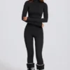 Thermo-Leggings in Schwarz mit Leopardenmuster Thermo-Leggings in Schwarz mit Leopardenmuster