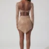 Thora Asymmetrisches Crop-Top mit Verzierungen in Mandel Thora Asymmetrisches Crop-Top mit Verzierungen in Mandel