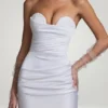 Tirza Minikleid mit gerafftem Korsett in Weiß Tirza Minikleid mit gerafftem Korsett in Weiß