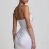 Tirza Minikleid mit gerafftem Korsett in Weiß Tirza Minikleid mit gerafftem Korsett in Weiß