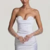 Tirza Minikleid mit gerafftem Korsett in Weiß Tirza Minikleid mit gerafftem Korsett in Weiß