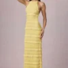 Tove Maxikleid mit Rüschen, rückenfreiem Ausschnitt und Neckholder in Zitronengelb Tove Maxikleid mit Rüschen, rückenfreiem Ausschnitt und Neckholder in Zitronengelb