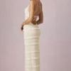 Tove Maxikleid mit Rüschen und rückenfreiem Neckholder in Elfenbein Tove Maxikleid mit Rüschen und rückenfreiem Neckholder in Elfenbein