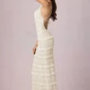 Tove Maxikleid mit Rüschen und rückenfreiem Neckholder in Elfenbein Tove Maxikleid mit Rüschen und rückenfreiem Neckholder in Elfenbein