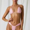 Tropics Triangel-Bikini-Oberteil mit doppelten Trägern in Zartrosa Tropics Triangel-Bikini-Oberteil mit doppelten Trägern in Zartrosa