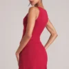 Tula Mid-Rise Bodycon Ultra-Mini-Röck mit Schlitz in Kirschrot Tula Mid-Rise Bodycon Ultra-Mini-Röck mit Schlitz in Kirschrot