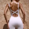 Unitard mit breiten Trägern in Grau Unitard mit breiten Trägern in Grau
