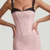 Valentina Midaxi-Kleid mit Lagen- und BH-Details in Rosa mit Polka-Dots Valentina Midaxi-Kleid mit Lagen- und BH-Details in Rosa mit Polka-Dots