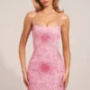 Valley Minikleid mit herzförmigen Perlenverzierungen in Rosa Valley Minikleid mit herzförmigen Perlenverzierungen in Rosa