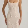 Vasanta Verziertes Applikations-Korsettkleid mit weichem U-Ausschnitt in Weiß Vasanta Verziertes Applikations-Korsettkleid mit weichem U-Ausschnitt in Weiß
