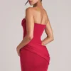 Veda Bandeau Bodycon-Minikleid in Kirschrot Veda Bandeau Bodycon-Minikleid in Kirschrot
