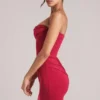 Veda Bandeau Bodycon-Minikleid in Kirschrot Veda Bandeau Bodycon-Minikleid in Kirschrot