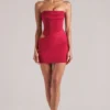 Veda Bandeau Bodycon-Minikleid in Kirschrot Veda Bandeau Bodycon-Minikleid in Kirschrot