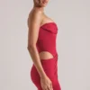 Veda Bandeau Bodycon-Minikleid in Kirschrot Veda Bandeau Bodycon-Minikleid in Kirschrot