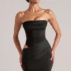Veda Bandeau-Bodycon-Minikleid in Schwarz Veda Bandeau-Bodycon-Minikleid in Schwarz