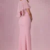 Velina Chiffon-Cape in Blush Pink