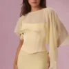 Velina Chiffon-Cape in Buttergelb Velina Chiffon-Cape in Buttergelb