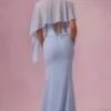 Velina Chiffon-Cape in Puderblau