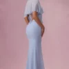 Velina Chiffon-Cape in Puderblau
