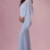 Velina Chiffon-Cape in Puderblau